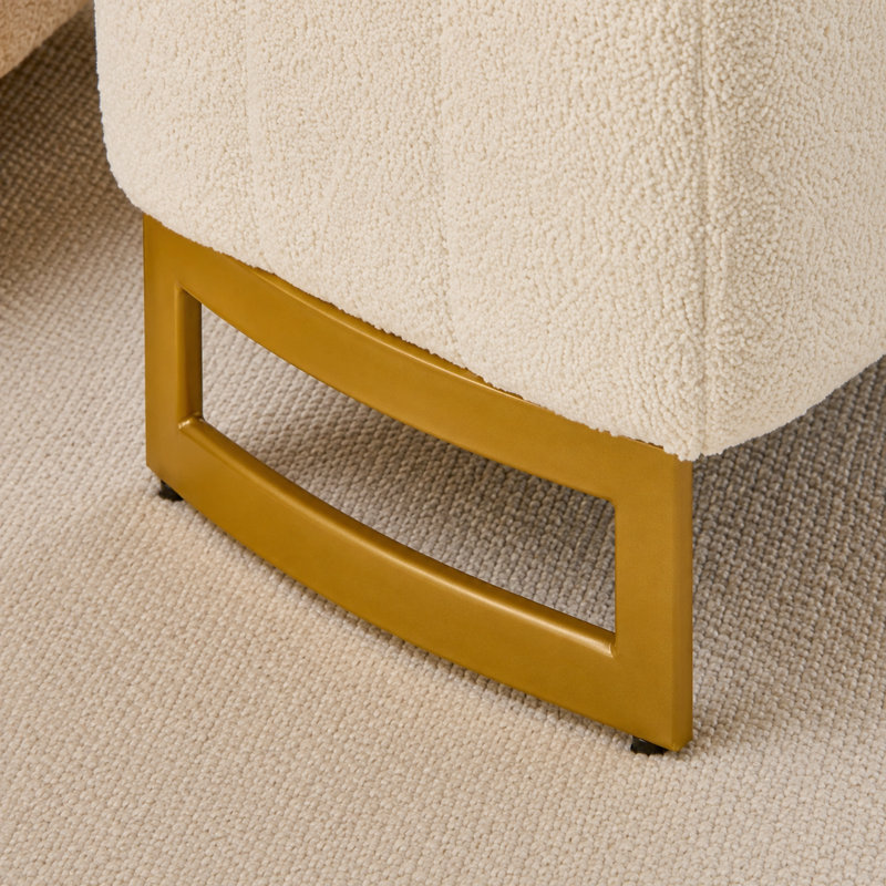 Banc de rangement moderne surdimensionné pour bout de lit avec banc de rangement pour hall d'entrée, Beige