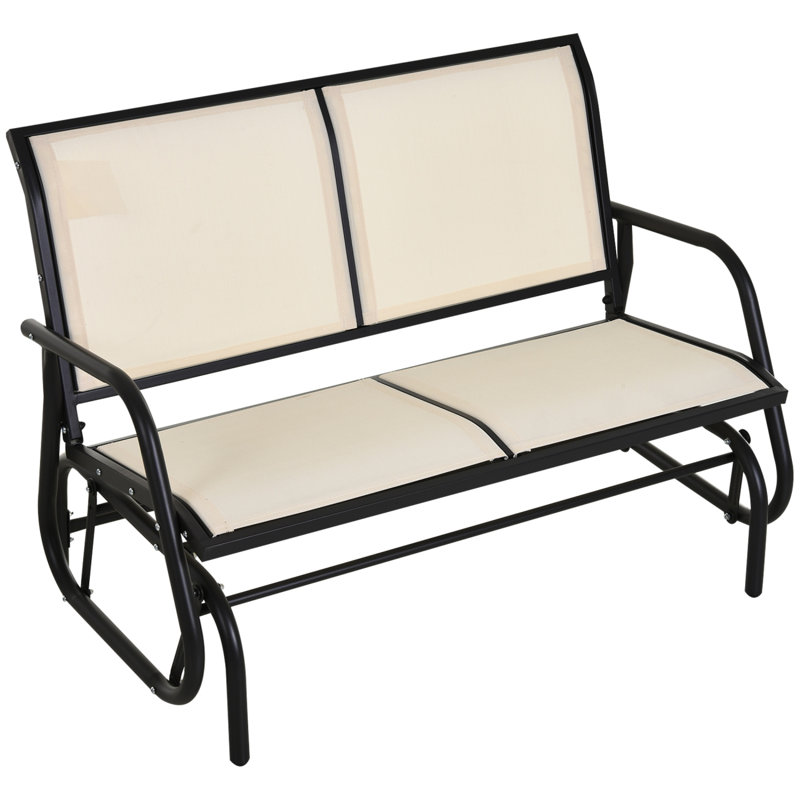 Banc oscillant extérieur pour 2 personnes Outsunny, Beige