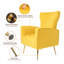Chaise d'appoint en velours avec table