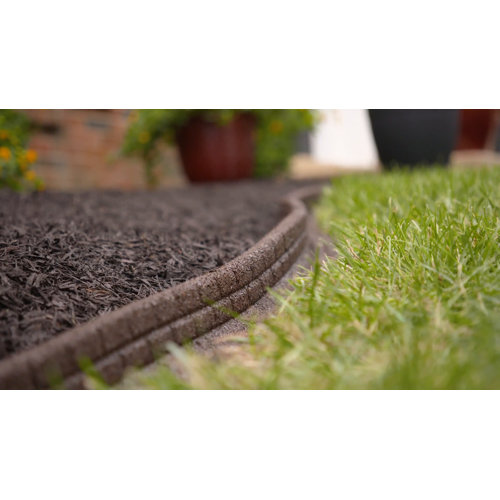 Rubberific 4 ft. Brickface Rubber Landscape Lawn Edging & Reviews | Wayfair