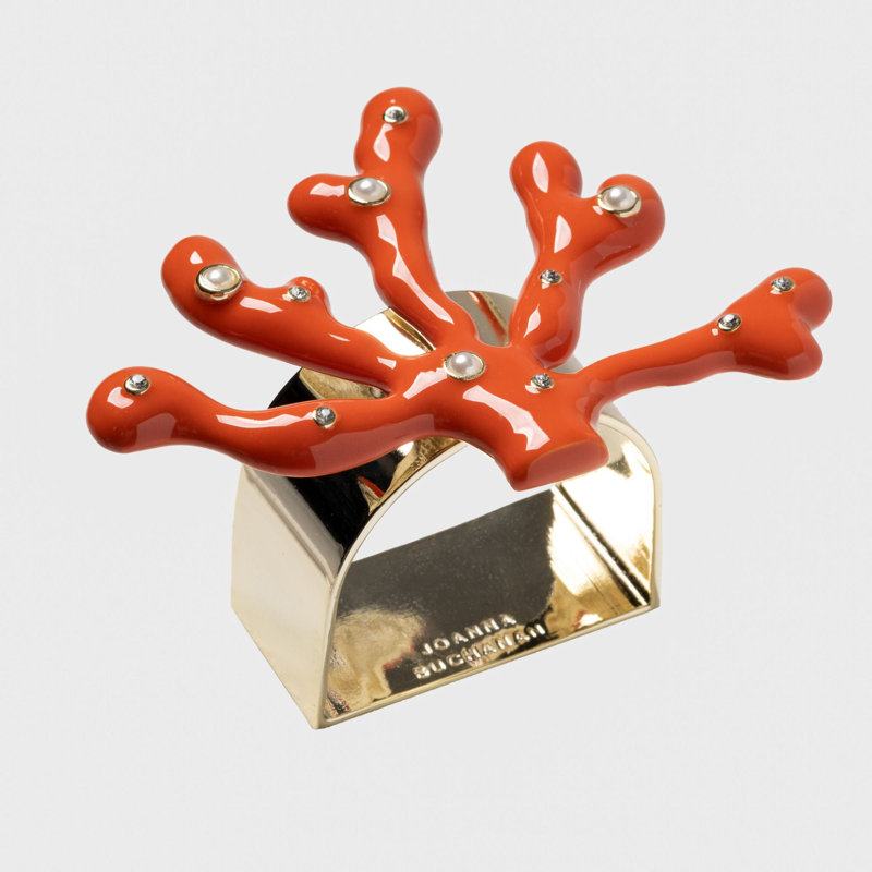 Coral Napkin Rings, Gold/Shiny Gold
