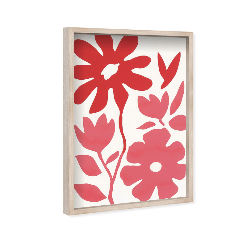 Oliver Gal Glimmers of Dawn II Abstract Botanical - Luxury Shadowbox Framed Wall Art, 38'' H x 26'' W, Cream