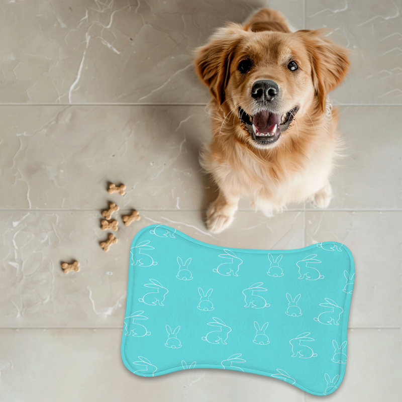 Pastel Eggs - 1 Piece Bone Shape Feeding Mat
