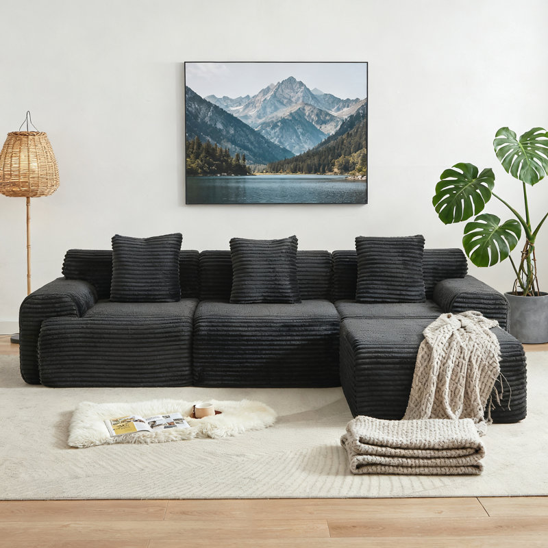 Canapé modulaire sans os, Noir