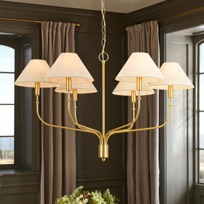 6-Light Classic / Traditional Dimmable  Chandelier