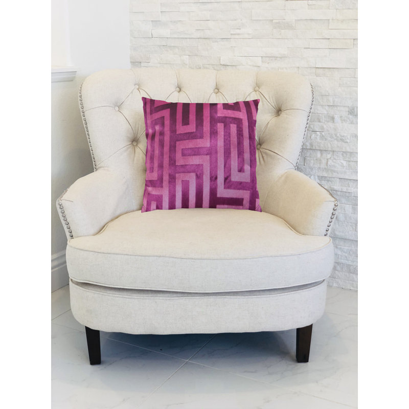 Cesire Maze Geometric Reversible Throw Pillow, 22" H x 22" W