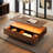 LED Lights Coffee Table with 2 Spacious Drawers,Multi-Colour Lighting-1124154319