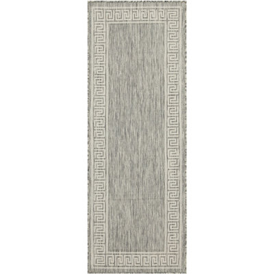 Sunshine Gchar2003 Area Rug - 5Ft. 3In. X 7Ft. Silver, Polypropylene, Stain , For Indoor & Outdoor, Deck, Patio Element Silver Gchar2003, Outdoor Spaces, Deck