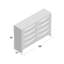 Commode double 8 tiroirs Jussica