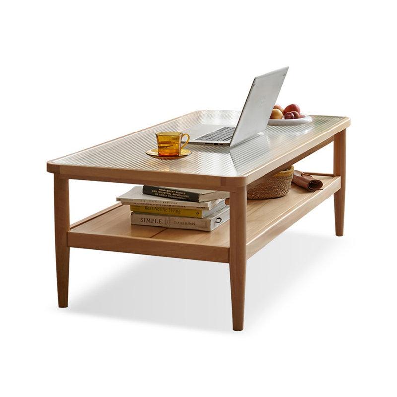 Table rectangulaire en bois massif Burlywood, 16.85" H x 39.37" L x 21.65" W