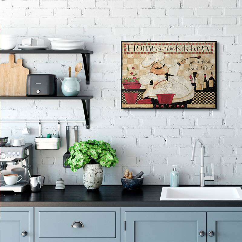Art mural sur toile surdimensionné "Home is the Kitchen" par Dan DiPaolo, Toile tendue, H 24 po x l 30 po x 1,5 po