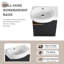 Meuble-lavabo simple 17,27 po avec plateau en céramique Driffield