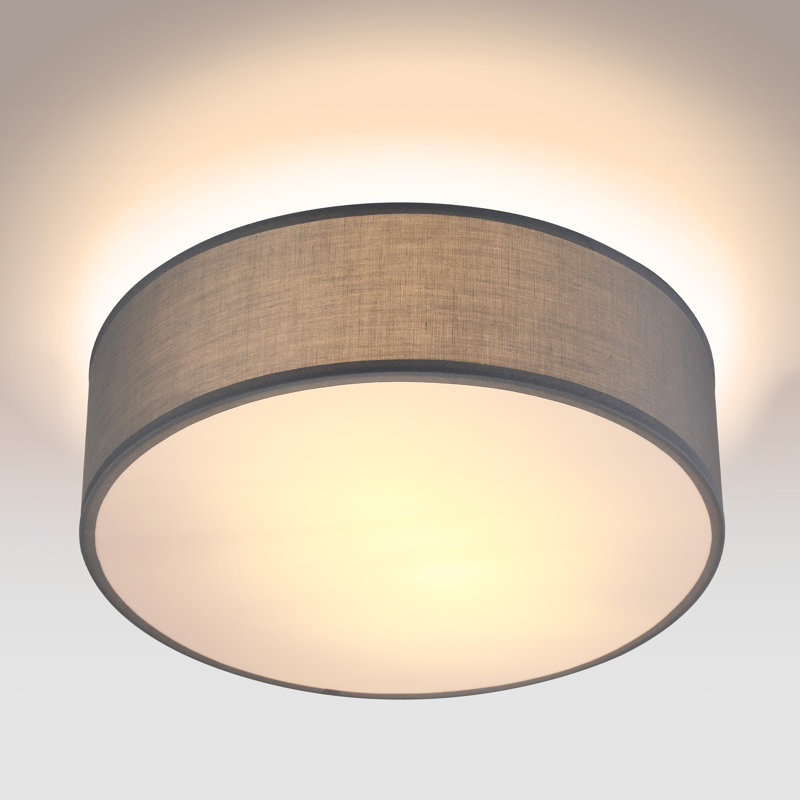 1-Light Flush Mount, 12.5cm H x 30cm W x 30cm D, Grey