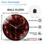 Horloge murale en verre Fiery