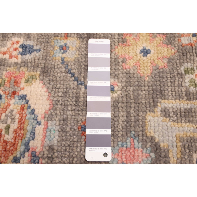 Tapis moderne gris Oushak 3 pi 0 po x 5 pi 0 po