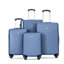 Valise à bagages 4 pièces en ABS léger avec roues rotatives, 24 pouces et 28 pouces avec verrou TSA-130476383