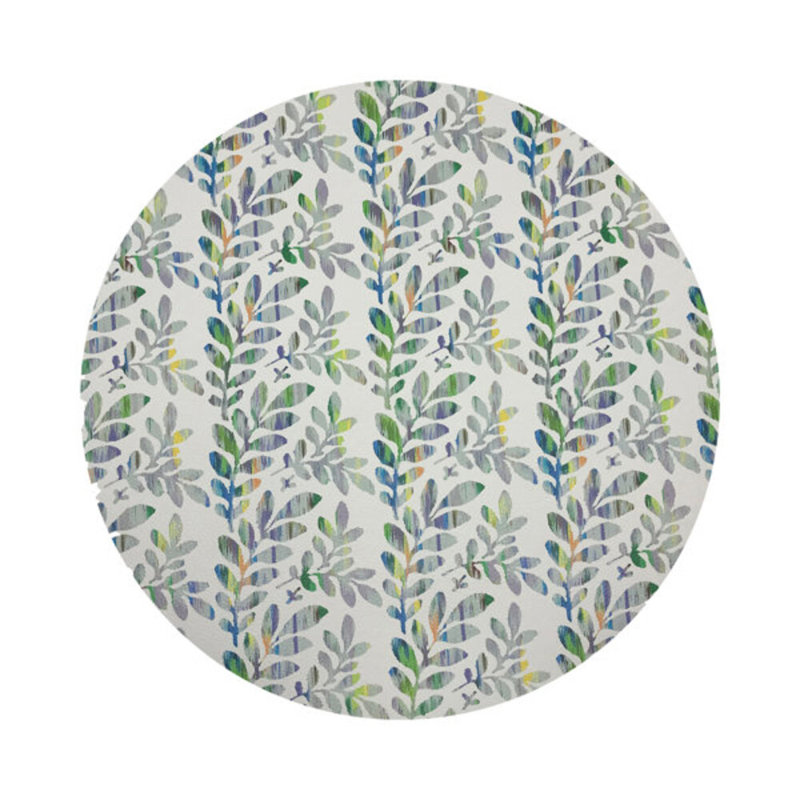 Tuileries Champagne Vegan Leather Round Coasters, Verdure