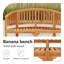 Banc de banane Cottrell, intérieur / extérieur, finition sablée fine, bois de teck massif-1029108823