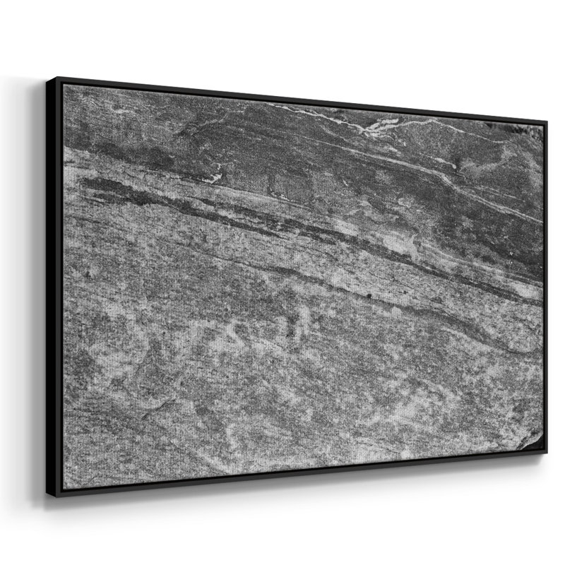Found Textures VIII - Toile encadrée de qualité supérieure - prête à être accrochée, Toile argentée avec cadre flottant