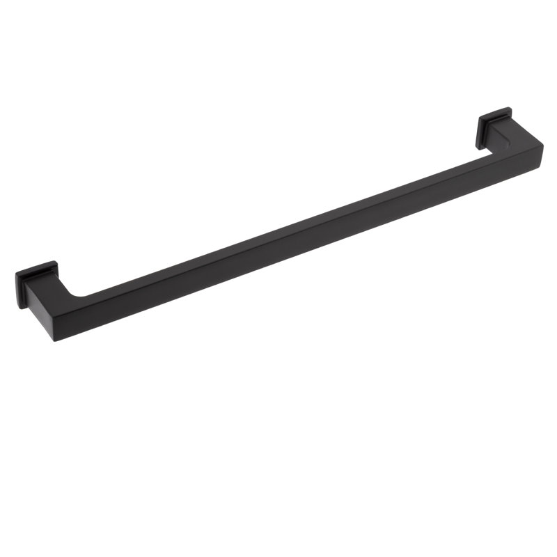 Ensemble de poignées noires matelassées 8 po Chelsey, Noir mat, 8"