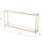 Zanilah Metal Twisted Rope Inspired 1 Shelf Gold Console Table with Mirrored Top and Shelf