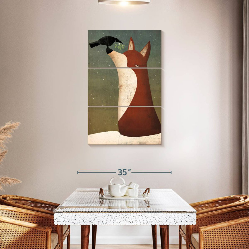 Brampt Fox And Mistletoe, 45" H x 28" W