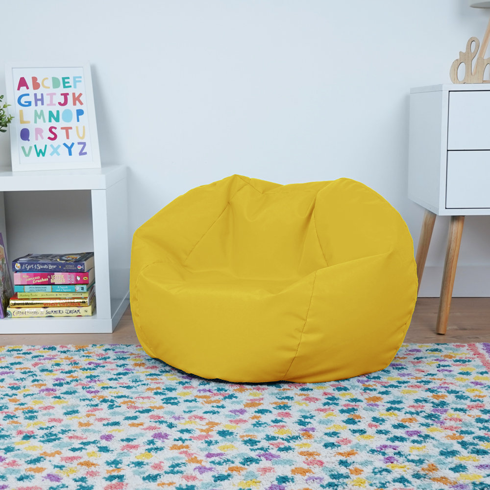 Wipe Clean Kids Bean Bag Chair With Filling Included - Outdoor Kiddies Beanbag Seat - Machine Washable Childrens Beanbag Furniture For Girls & Boys -