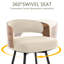 Swivel Upholstered Counter Stool with Metal Frame-2077540165