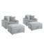 Upholstered Armchair with Footstool-1673948802