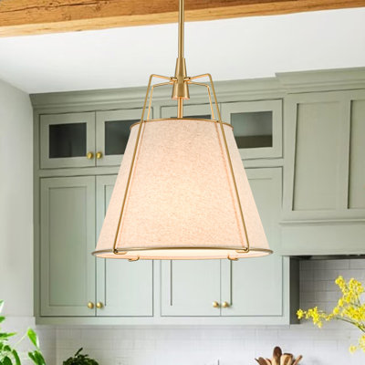 Nyjel 4 - Light Linen Tapered Pendant