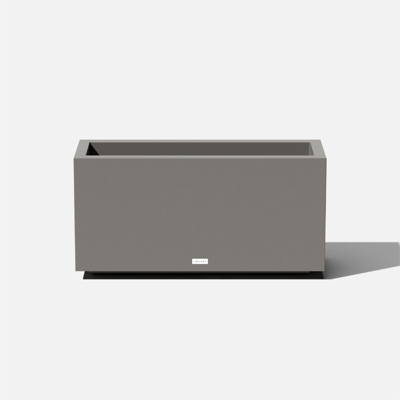 Gray Extra Large Rectangular UV Resistant Floor Planter