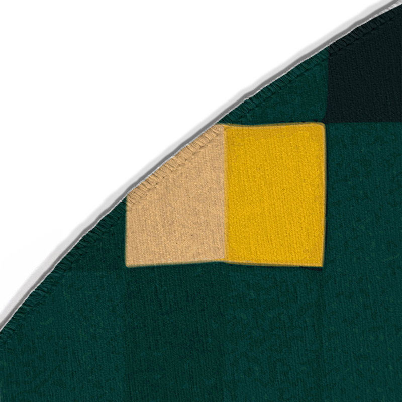 Pixel Pastures Indoor And Outdoor Area Rug, Round 5'