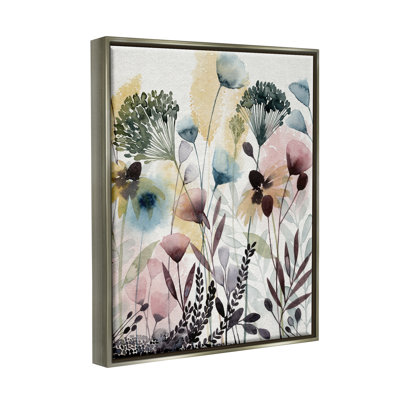 " Wild Florals Opaque Layers Soft Watercolor Pink Blue " by Grace Popp