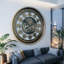 Horloge murale avec engrenages en mouvement THE-GEARS NO-LI_ 24 po KRISTIANSAND
