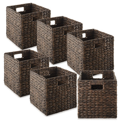 Casafield Water Hyacinth Storage Basket Cube Sets