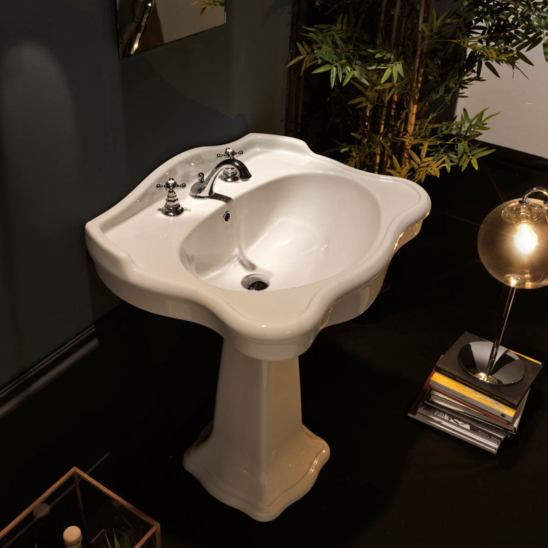 Contea 25.6'' L Bathroom Sink, Three Holes