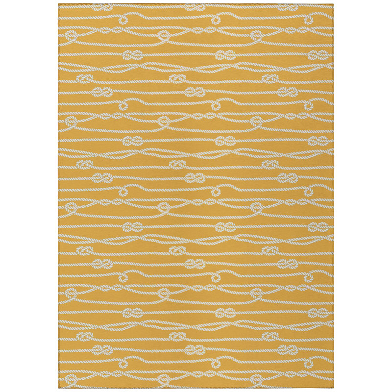 Tapis intérieur / extérieur en polyester tissé à la machine Ladora, Rectangle 8 pi x 10 pi