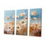 Fleurs liquides beiges, art liquide - ensemble d'art mural champ de fleurs-107736598-107736596