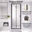 Porte de douche pliante en aluminium noir mat 28 po x H 72 po x verre trempé transparent 1/4 po-133336710