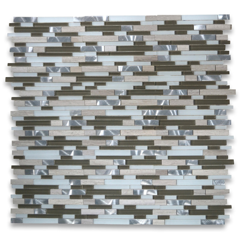 12" x 12" Marble Linear Mosaic Wall & Floor Tile