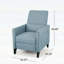 Fauteuil inclinable élégant avec dossier inclinable, orné de clous décoratifs et de pieds en bois de bouleau, idéal pour un confort et une détente modernes.-520712463
