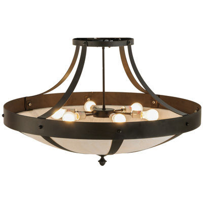 Urban Spoked Semi Flush Mount