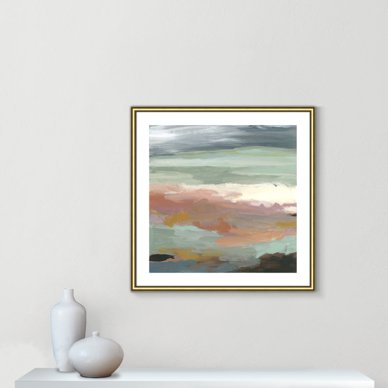 «Ocean Bluff» par Carol Robinson - reproduction d'art sur papier, H 24,75 po x l 24,75 po, Papier dans un cadre photo