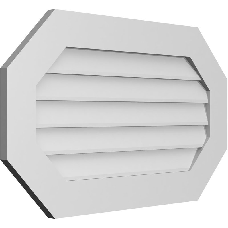 Évent horizontal gondole allongé en surface octogonal Signature, H 20 po x l 34 po x P 1 po