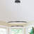 Joleesa 2-Light Modern Chandelier Black Kitchen Island Pendant with Remote Control 24" Inches