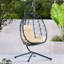 Fauteuil à œufs avec support Balancelle d'extérieur pour l'extérieur en osier-1125645203