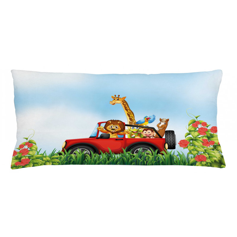 Housse de coussin lombaire intérieur/extérieur zoo, 16 po x 36 po