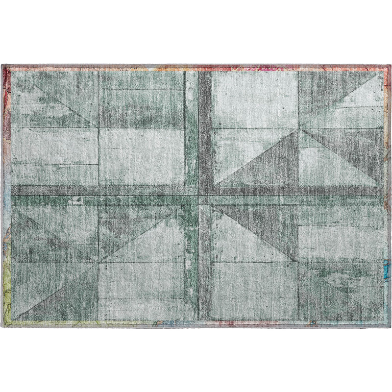 Premium Machine Washable Crestover AMF1876 Geometric Rug, Rectangle 1'8" x 2'6"
