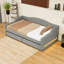 Lit de jour simple tapissier avec gigogne et DEL et 2 tiroirs-898526898