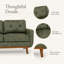 Canapé-lit rembourré de style moderne Mid-Century 65 po Findley-132945226